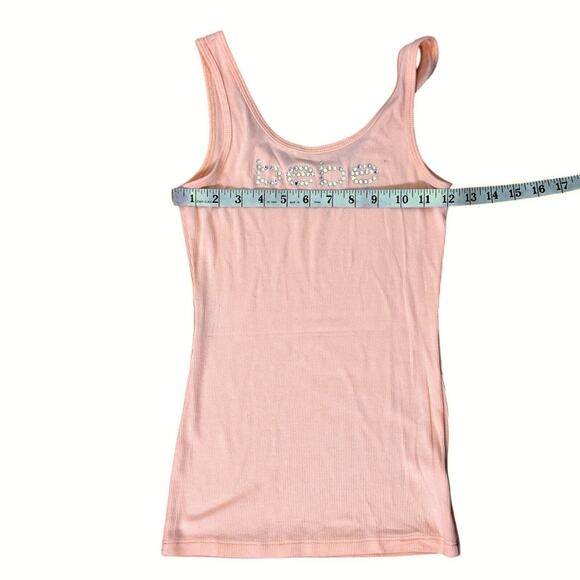Bebe Y2K Vintage Rhinestone Sparkle Ribbed Tank Top - Picture 8 of 9